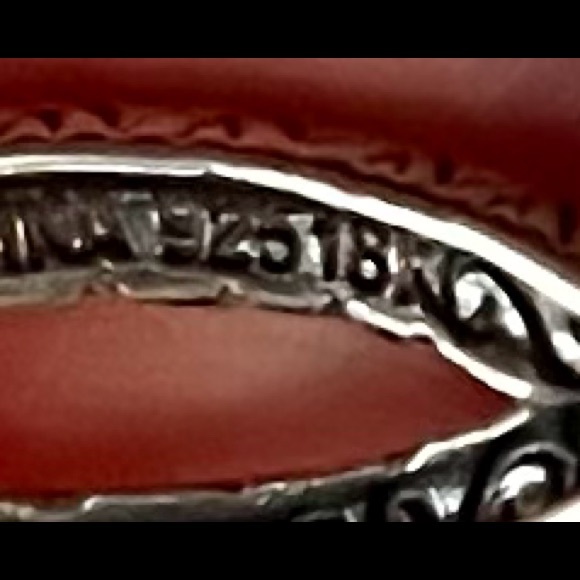 Barbara Bixby 18k Gold Sterling Silver Rhodolite Garnet Black Onyx Cross Over - Picture 7 of 10